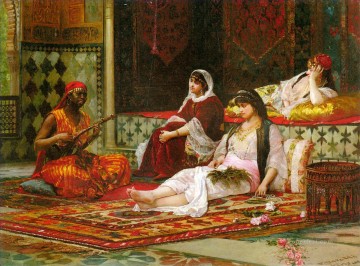 アラブ Painting - ハーレムのアラブ人女性